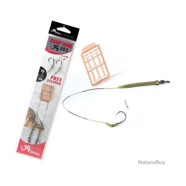 Bas de Ligne Extra Carp Fil Fishing 303 (par 2) n� 4