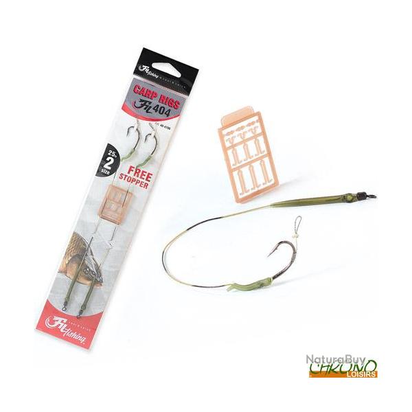 Bas de Ligne Extra Carp Fil Fishing 404 (par 2) n� 6