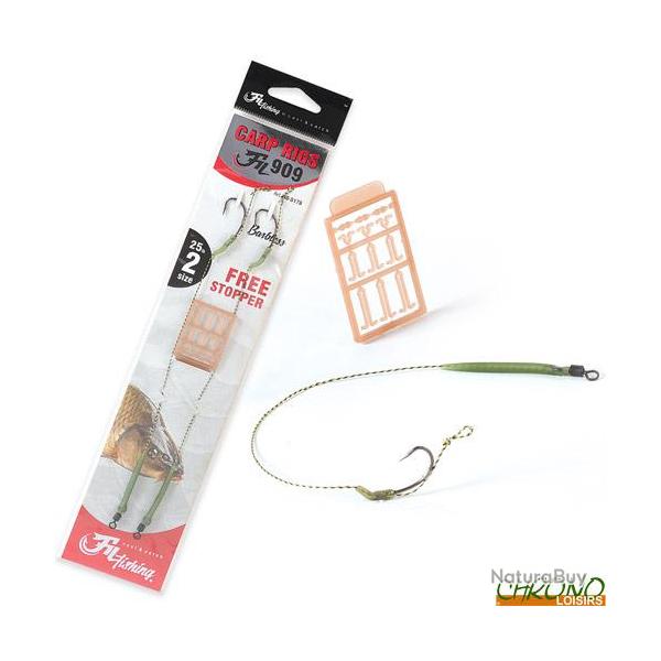 Bas de Ligne Extra Carp Fil Fishing 909 Sans Ardillon (par 2) n� 6