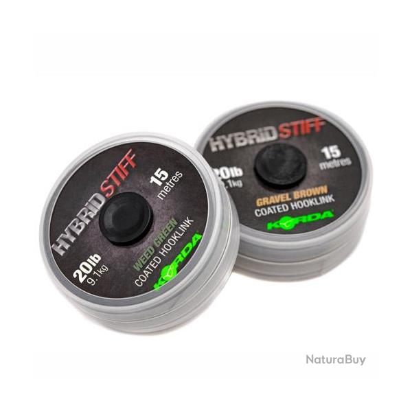 Tresse Korda Hybrid Stiff 20lbs 15m Gravel Brown