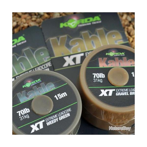 Leadcore Korda Kable XT Extreme 70lbs 15m Marron