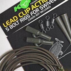 Montage Korda Anti Tangle Clip Plomb Action (par 5) Vert