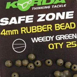 Perle Korda Caoutchouc Rubber Bead 4mm (par 25) Vert