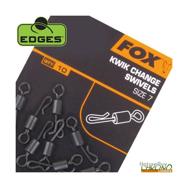 Emerillon Fox Edges Kwik Change Swivels (par 10) N�7