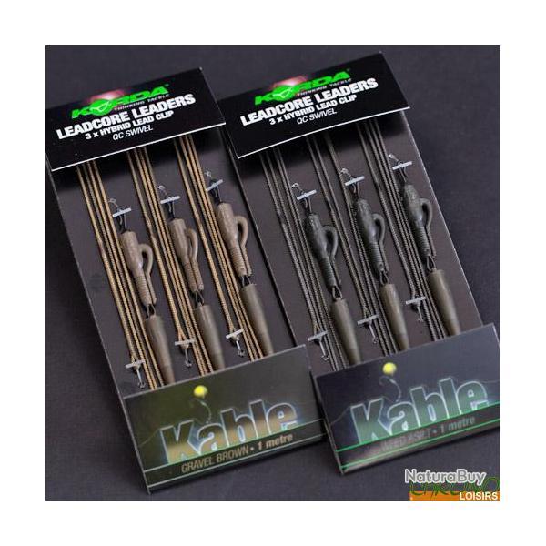 Montage Korda Leadcore Hybrid Lead Clip QC Swivel 1m Gravel Brown
