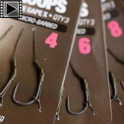 Bas de Ligne Korda Loop Rig DF Wide Gape X 18lbs (par 3) n&deg; 6