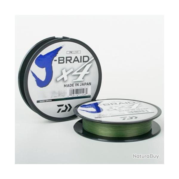 Tresse Daiwa Jbraid 4 Brins 0.21mm 270m