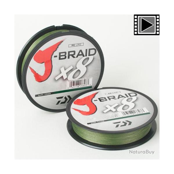Tresse Daiwa Jbraid 8 Brins 0.24mm 500m