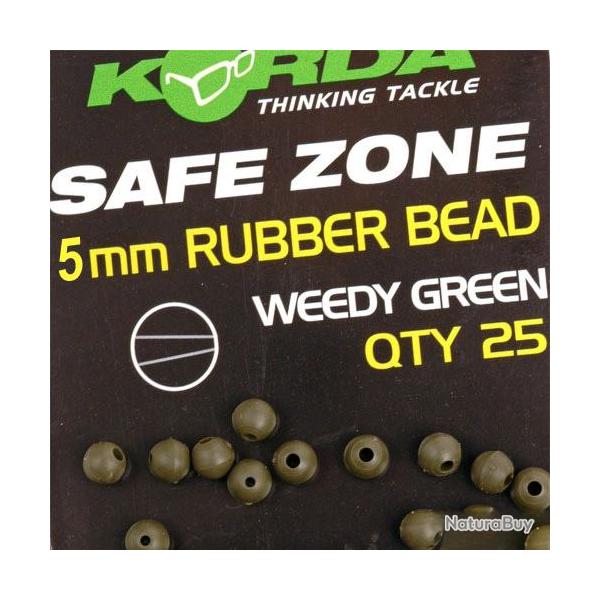 Perle Korda Caoutchouc Rubber Bead 5mm (par 25) Muddy Brown