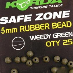 Perle Korda Caoutchouc Rubber Bead 5mm (par 25) Weedy Green
