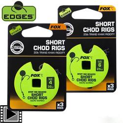 Bas de Ligne Fox Edges Stiff Chod Rig Short (par 3) n&deg; 6