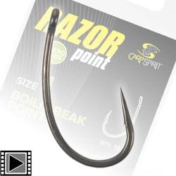 Hame&ccedil;on Carp Spirit Razor Short Curve Shank (par 10) n&deg; 6