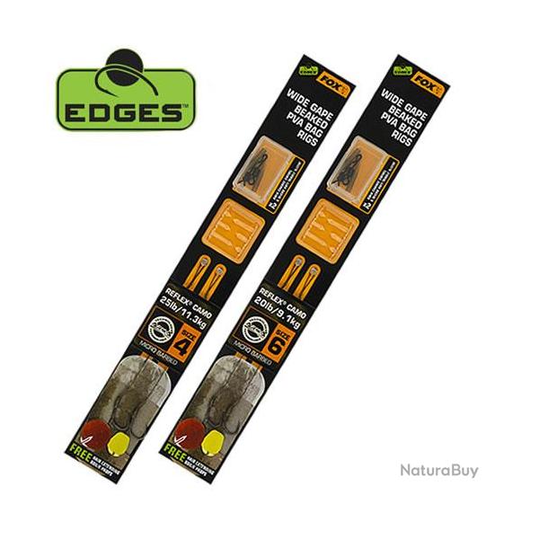 Bas de Ligne Fox Edges Wide Gape Beaked PVA (par 2) n� 6