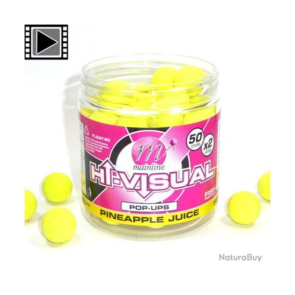 Pop Ups Mainline Fluo Hi Visual Pineapple Juice 15mm 150ml