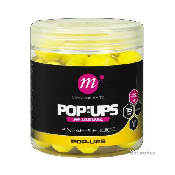 Pop Ups Mainline Fluo Hi Visual Pineapple Juice 15mm 150ml