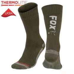 Chaussettes Fox Green/Silver Thermolite Long Socks 40/43