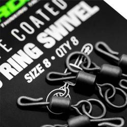 Emerillon &agrave; Anneau Korda PTFE QC Ring Swivel T8 (par 8)