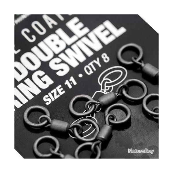 Emerillon � Anneau Korda PTFE Double Ring Swivel T11 (par 8)