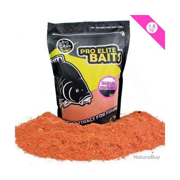 Amorce Pro Elite Baits Groundbaits Banana & Strawberry 1.8kg