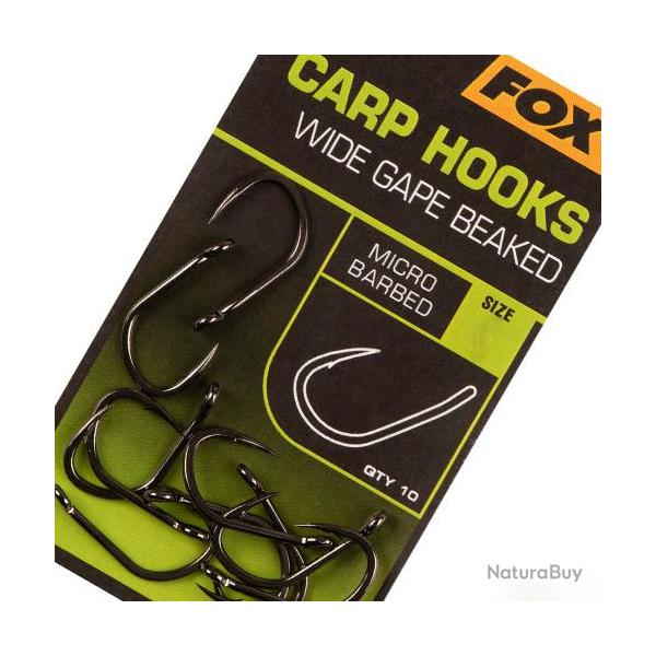 Hame�on Fox Carp Hooks Wide Gape (par 10) n� 2