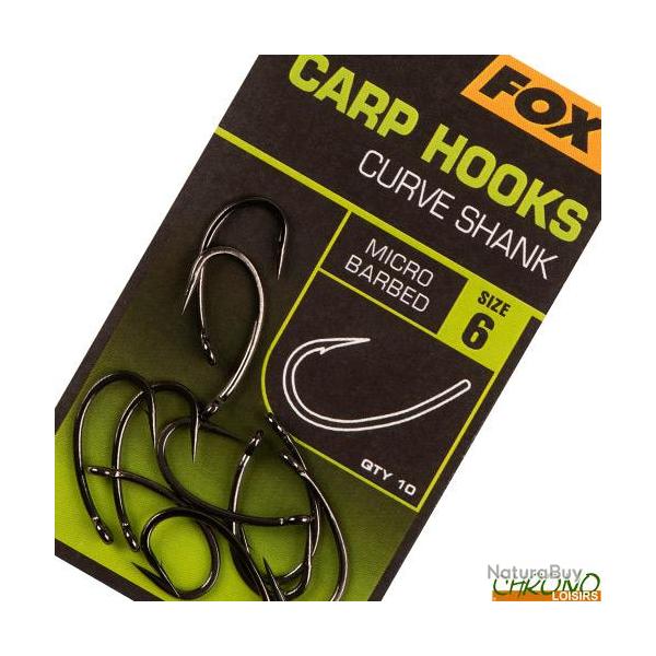 Hame�on Fox Carp Hooks Curve Shank (par 10) n� 2
