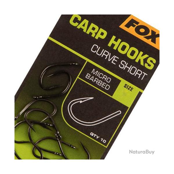 Hame�on Fox Carp Hooks Curve Shank Short (par 10) n� 6