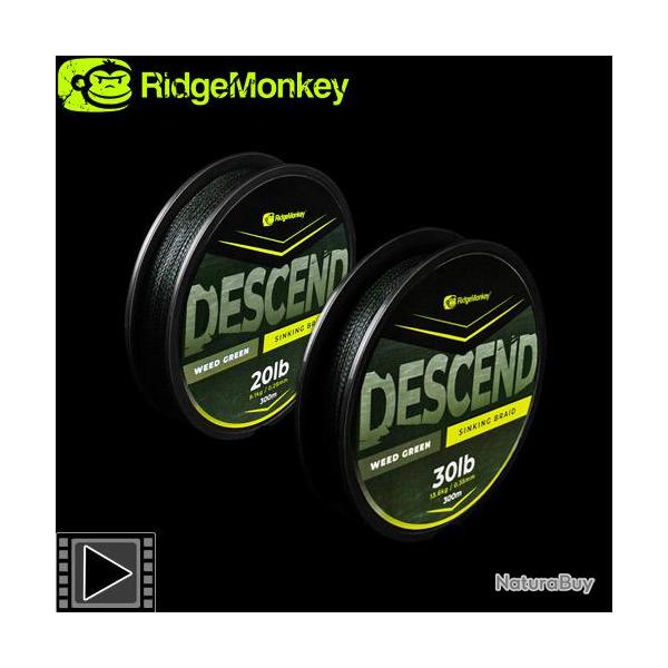Tresse RidgeMonkey Descend Sinking 300m 0.35mm 30lbs