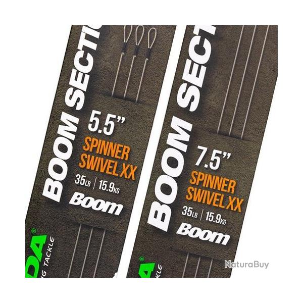 Montage Korda Fluorocarbon Booms Spinner Swivel XX (par 3) 7,5'' - 17.8cm