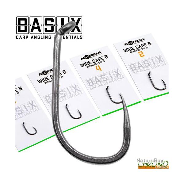 Hame�on Korda Basix Wide Gape sans Ardillon (par 10) n� 6