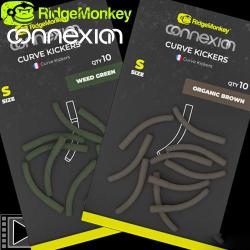 Adaptateur RidgeMonkey Connexion Curve Kickers Small (par 10) Weed Green