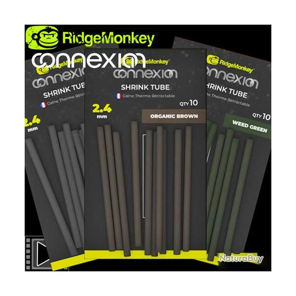 Gaine Thermo R�tractable RidgeMonkey Connexion 2.4mm (par 10)  Organic Brown