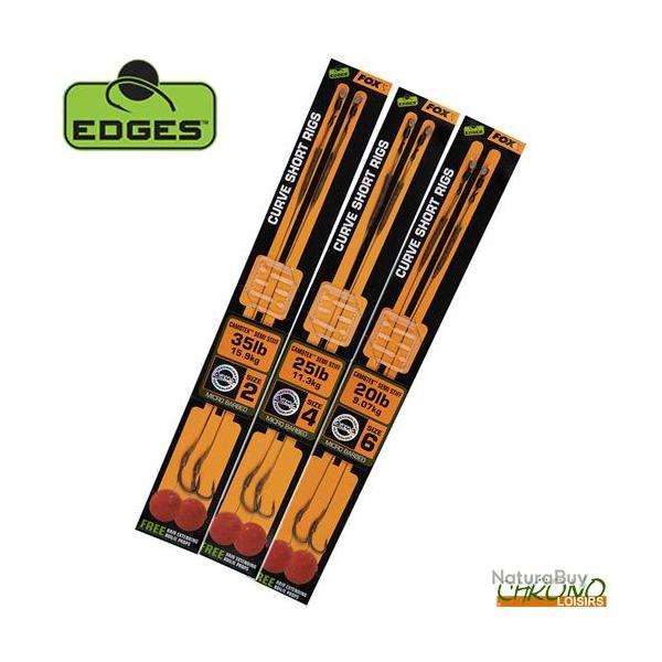 Bas de Ligne Fox Edges Curve Short Camotex Semi Stiff (par 2) n�4 25lbs