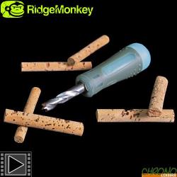 Foret &agrave; Tiger RidgeMonkey Bait Drill & Cork Sticks 6/8mm