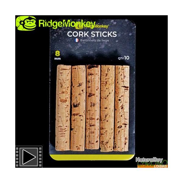 B�tonnet de Li�ge RidgeMonkey Cork Sticks 8mm (par 10)