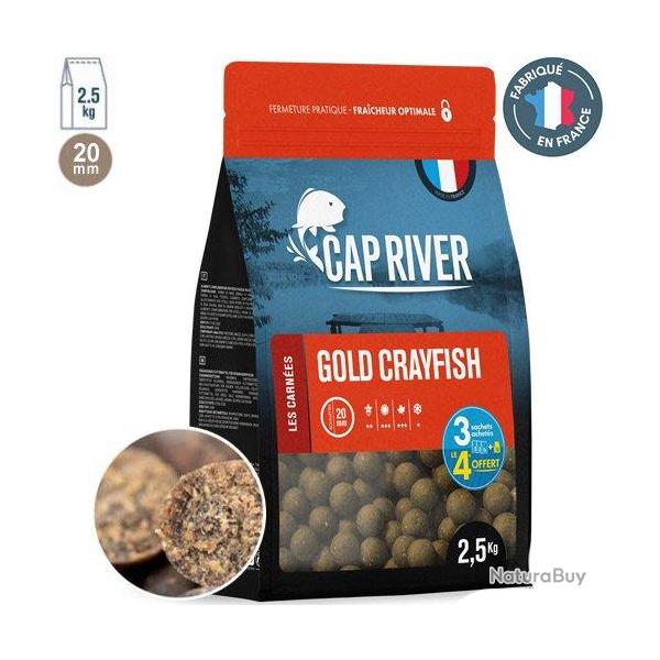 Bouillettes Cap River Gold Crayfish 20mm 2.5kg
