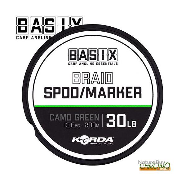 Tresse Korda Basix Spod/Marker Camo Green 30lbs 200m