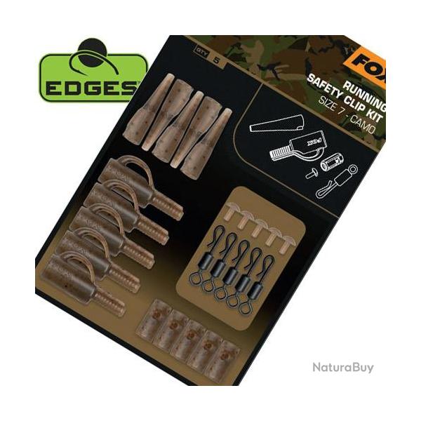 Montage Fox Edges Camo Running Safety Clip (par 5)