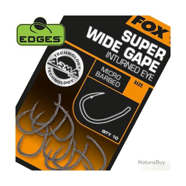 Hame�on Fox Edges Armapoint Super Wide Gape In-Turned Eye (par 10) n� 2