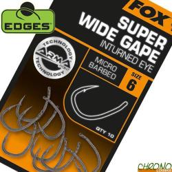 Hame&ccedil;on Fox Edges Armapoint Super Wide Gape In-Turned Eye (par 10) n&deg; 4