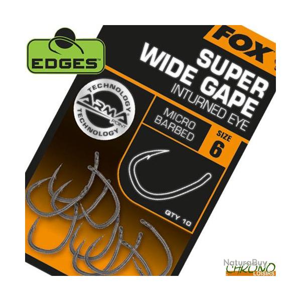 Hame�on Fox Edges Armapoint Super Wide Gape In-Turned Eye (par 10) n� 6