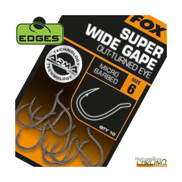 Hame�on Fox Edges Armapoint Super Wide Gape Out-Turned Eye (par 10) n� 6