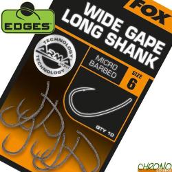 Hame&ccedil;on Fox Edges Armapoint Wide Gape Long Shank (par 10) n&deg; 4