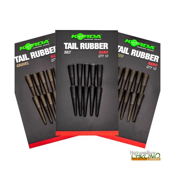 T�tine Korda Tail Rubber Nano (par 10) Weed Green