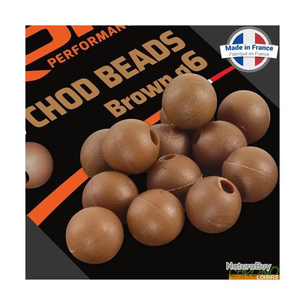 Perle ROK Chod Beads Pr�-Perfor�e Brown 6mm (par 25)
