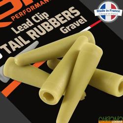 T&eacute;tine ROK Lead Clip Tail Rubber Gravel (par 10)