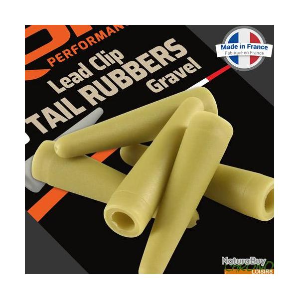 T�tine ROK Lead Clip Tail Rubber Gravel (par 10)