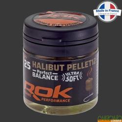 Pellet ROK Ultra Soft &Eacute;quilibr&eacute; Marron DIP Halibut 12mm (par 25)