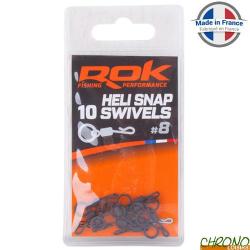 Emerillon &agrave; Anneau ROK Heli Snap Swivel T8 (par 12)