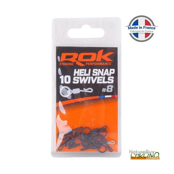 Emerillon � Anneau ROK Heli Snap Swivel T8 (par 12)