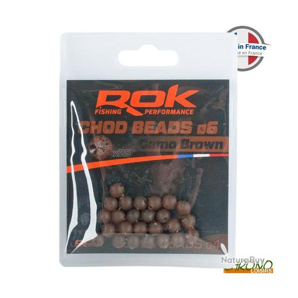 Perle ROK Chod Beads Pr�-Perfor�e Camo 6mm (par 25)